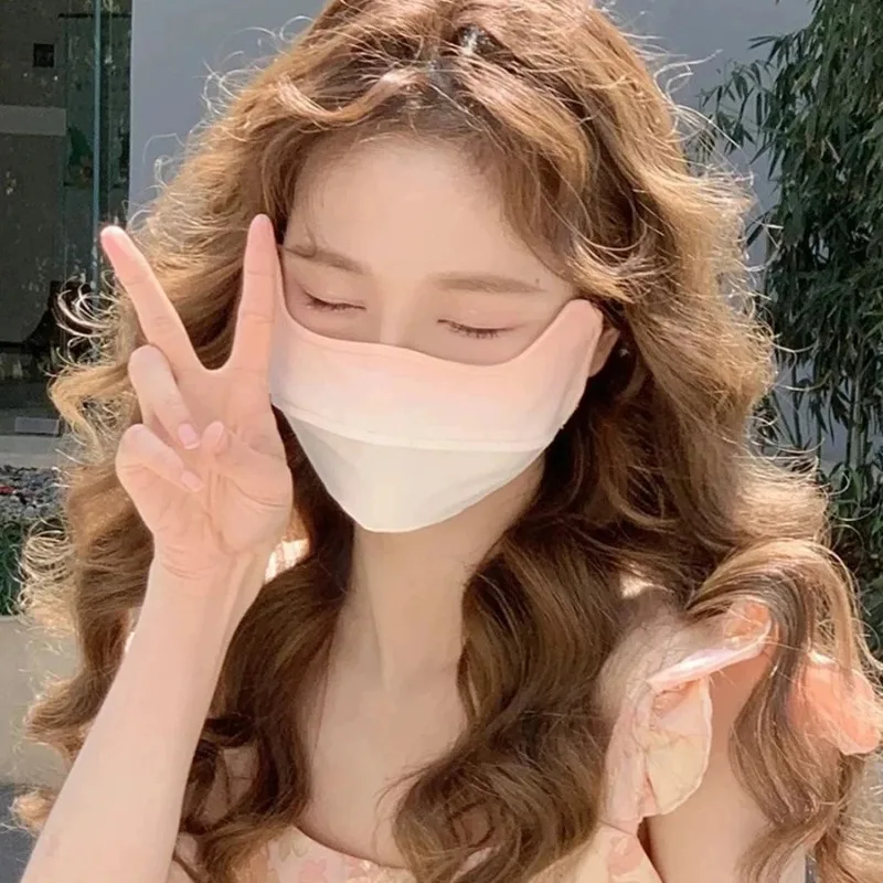 

Summer Ice Silk Eye Protection Sunscreen Mask 3D Breathable UV Protection Full Face Sunscreen Cover Outdoor Cycling Sports Scarf