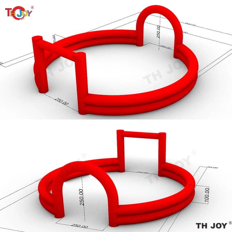 Flatable Fighting Sport Arena, Vermelho em fogo, 9m Diâmetro