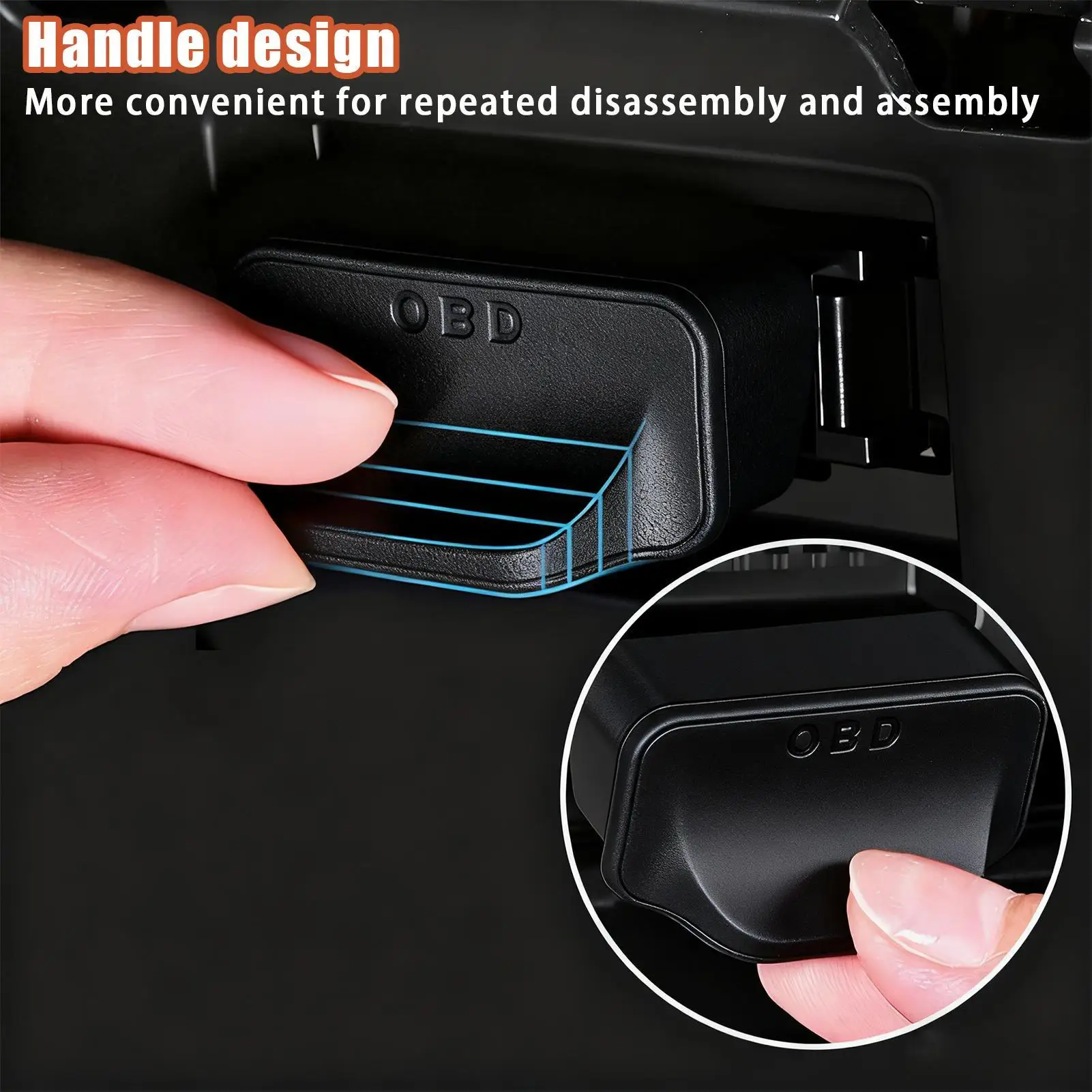 غطاء منفذ obd obd الحرس الغبار درع التشخيص موصل حامي ل البضائع عربة جولف سيدان شاحنة SUV فان RV السيارات #1