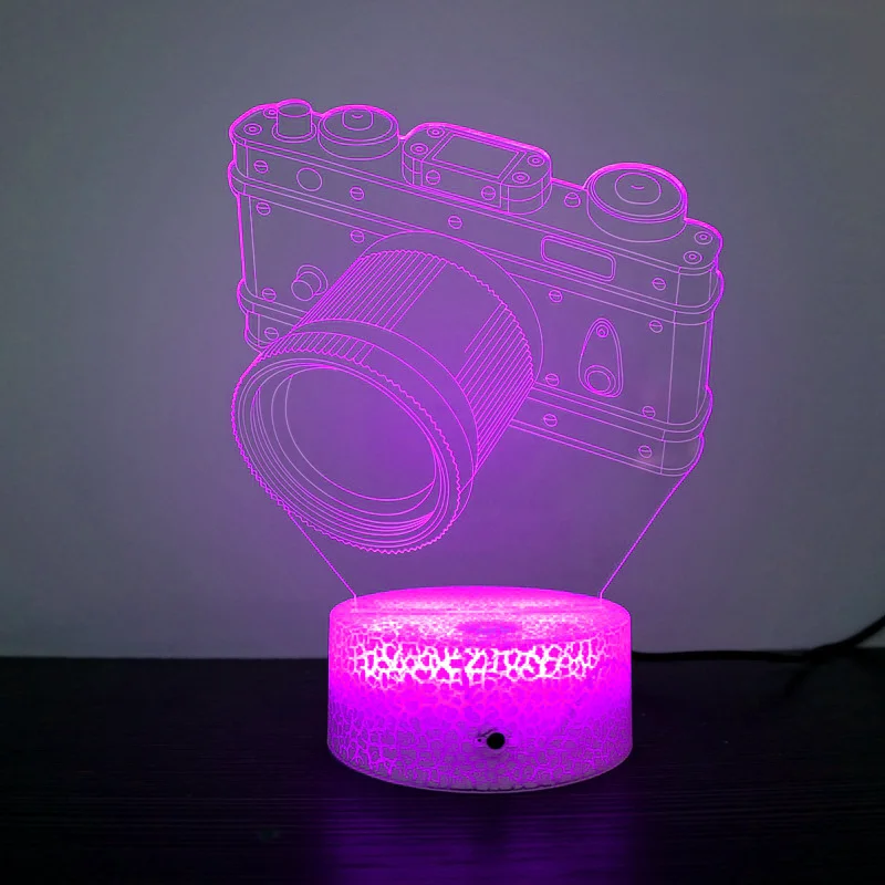 Nighdn Camera Night Light for Kids 3D Illusion Night Lamp 7 Color Changing Nightlight Room Decor Gifts for Children Boys Girls