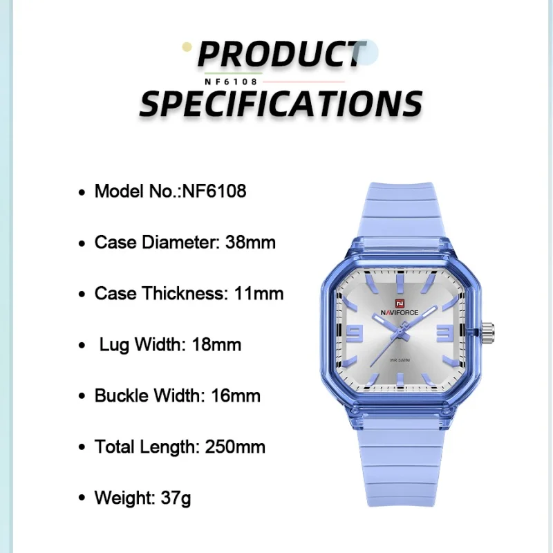 NAVIFORCE エレガントなファッションレディース腕時計高級ブランドクォーツ時計女性用 50 メートル防水ソフトシリコンバンド発光 Colck