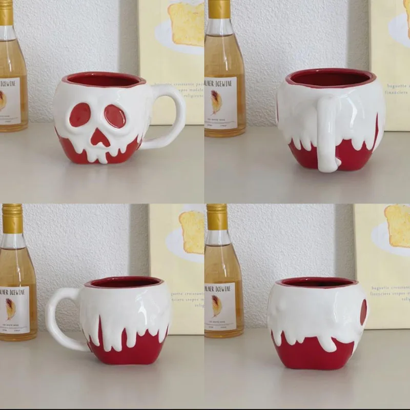 Disney Snow White Apple Villain Ceramics Action Figure Dolls Disney A Poison Apple Mugs Drinking Cup Coffee Cup Kids Gifts