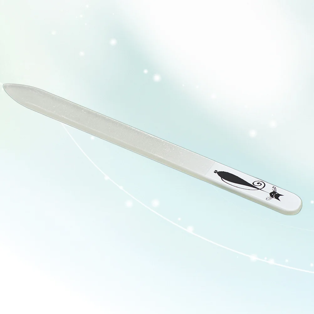 1 pçs arquivos de unhas de vidro cristal cor aleatória placa de amortecedor de unhas para manicure moldar suavização unhas de remoção de esmalte