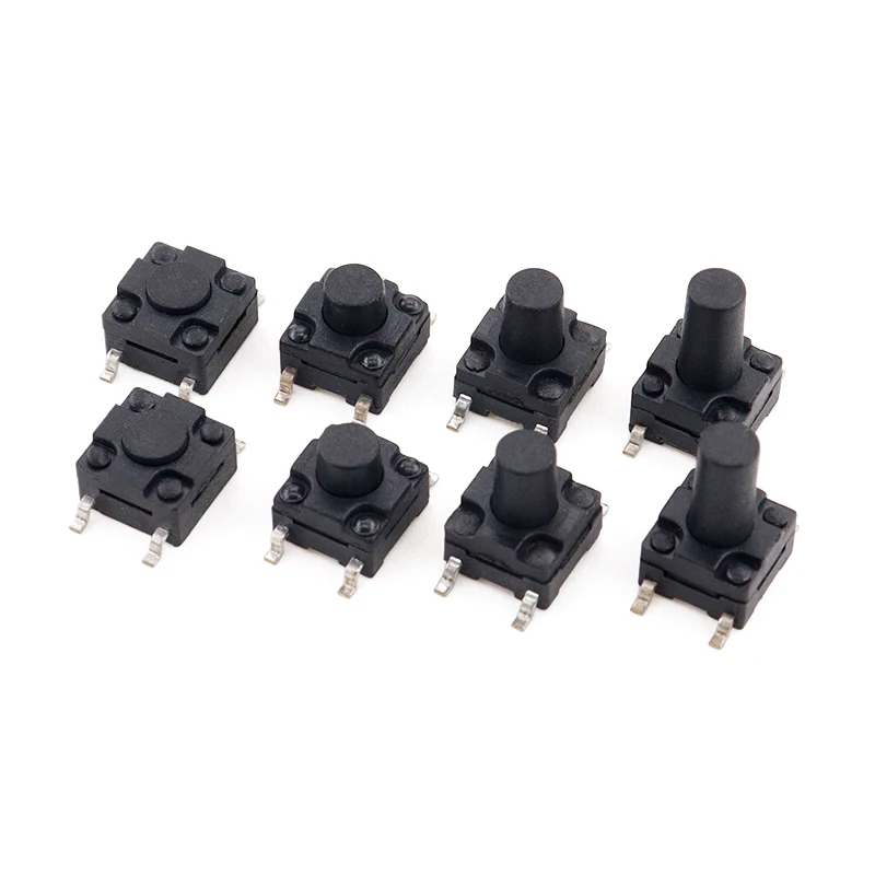 

20Pcs 6X6 PCB Tactile Tact Mini Push Button Switch SMD 4pin Micro Switch 6*6*4.3/5/6/7/8 Mm 6x6*4.3mm/5mm/6mm/7mm/8mm Waterproof