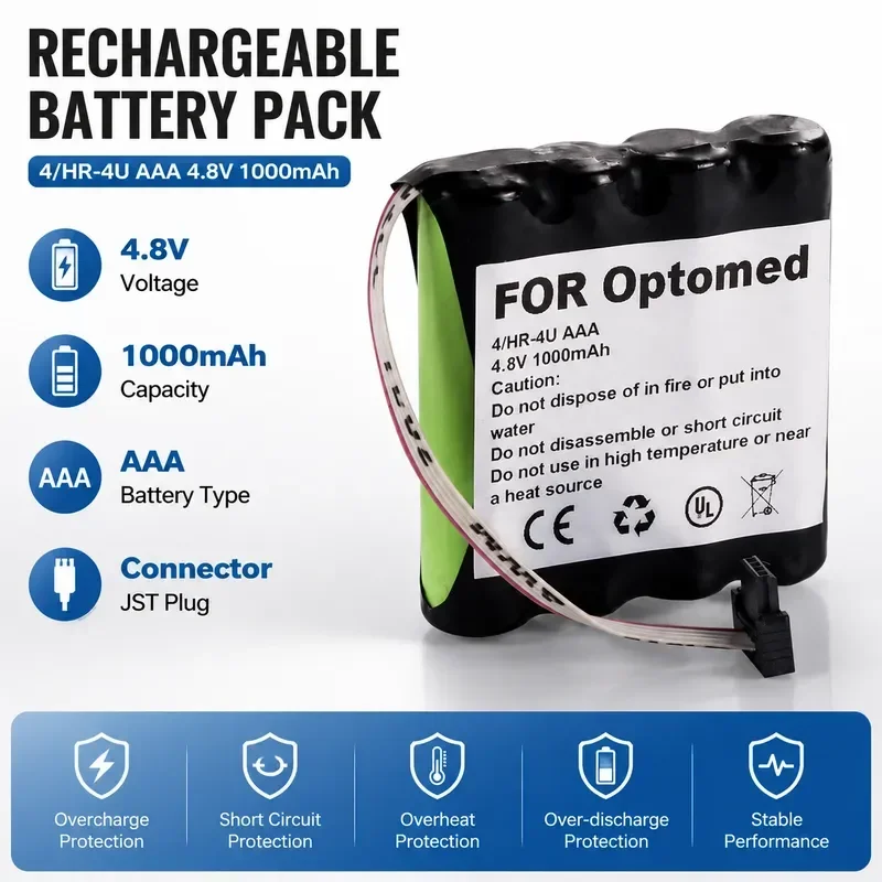 [New] Battery for Optomed SMARTSCOPE M5 Fundus Camera with Finland Medical Equipment Replacement Power Supply Unit
