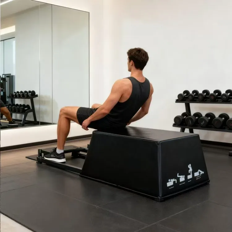 Trapezoidal Hip Thrust Box Portable Soft Foam Box For Hip Bridge Lower Body Strength Exercise