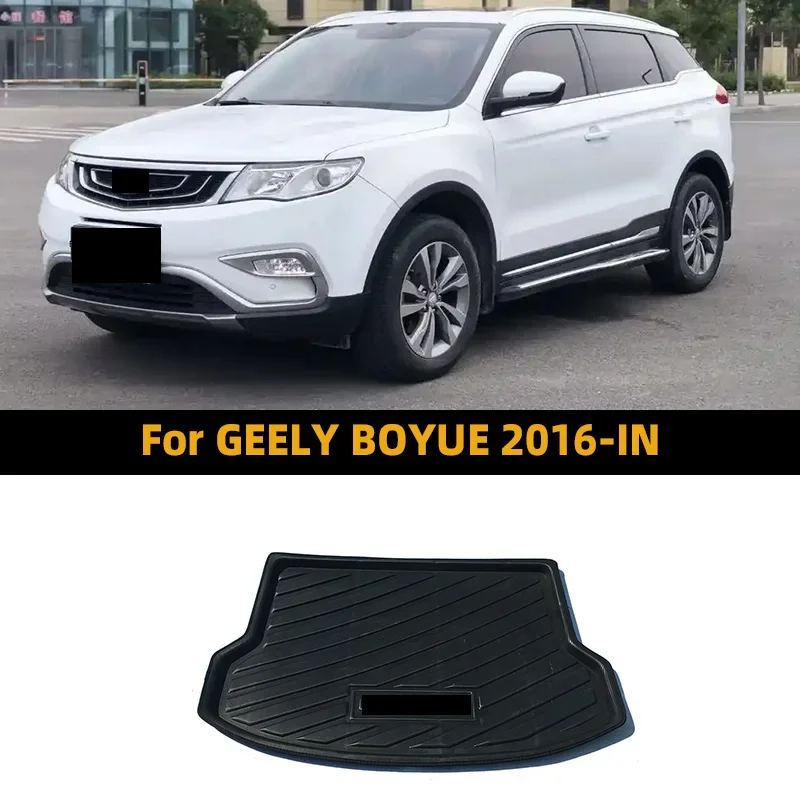 

For GEELY BOYUE 2016-IN 2017 Car Rear Trunk Mats Waterproof Tray Boot Pads Floor Carpet Mud Cargo Cover Liner Auto Accessories