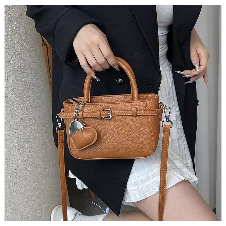 

Luxury Waxed Leather Shoulder Bag - Retro Women's Crossbody Purse, Fashionable Boho Tote, Stylish Everyday & Evening Handbag