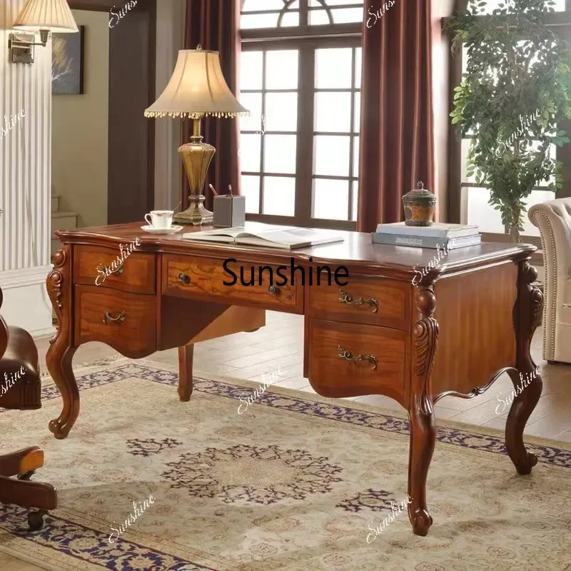 Luxury calligraphy writing desk boss president desk study computer deskTJ