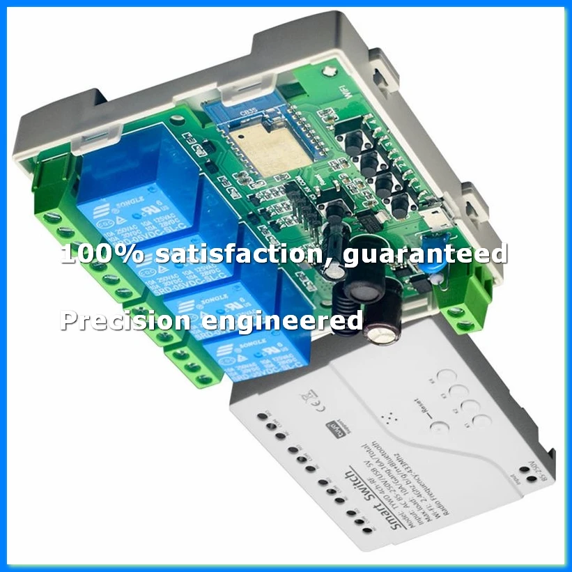 Tuya Smart Switch WiFi Switch DIY Timer AC 85V-250V 4CH RF Home Automation Module for Home-A09I