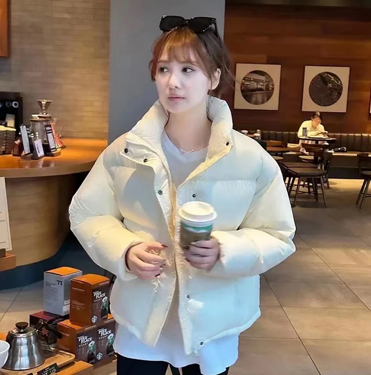 冬の新しい女性のダウンジャケットルーズ通勤 95% ホワイトダックダウンジャケット