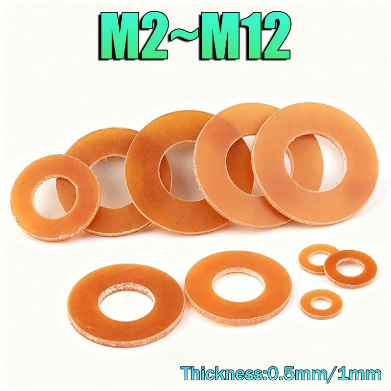 Bakelite Circular High Temperature Resistant Insulating Gasket/washer M2 M2.5 M3 To M12 Bakelite Gasket Sealing Pad