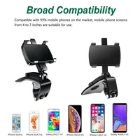 Support de téléphone universel pour voiture, Rotation à 360 degrés, GPS, Clip de tableau de bord, Support de téléphone portable pour voiture, pour iPhone 5