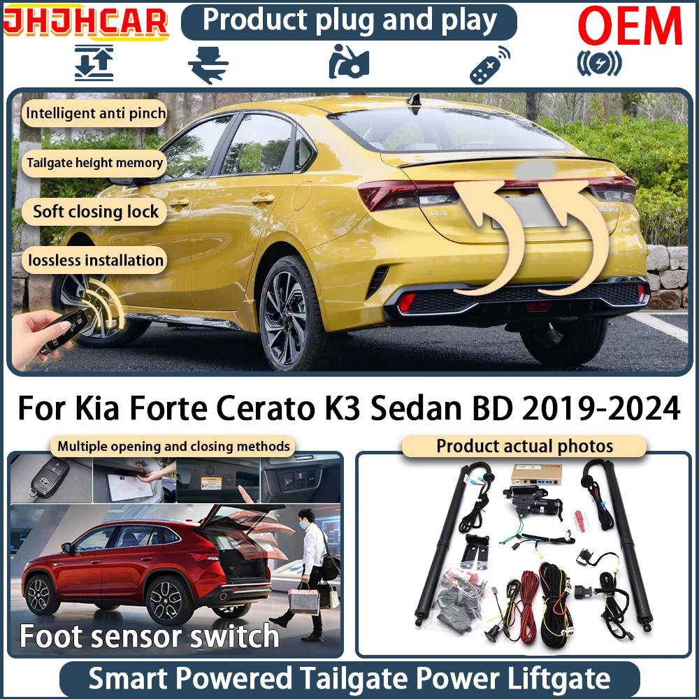 Smart Electric Powered Tailgate For Kia Forte Cerato K3 Sedan BD 2019-2024 Power Liftgate System Key Remote Control Trunk Lift