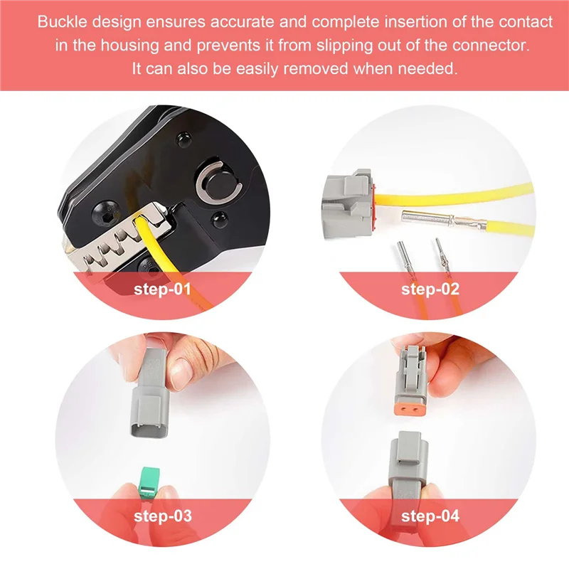 

GOOD-Electrical Wire Connector Plug, 8 Sets 2 3 4 6 8 12 Pin For Deutsch DT Connector Assortment Kit