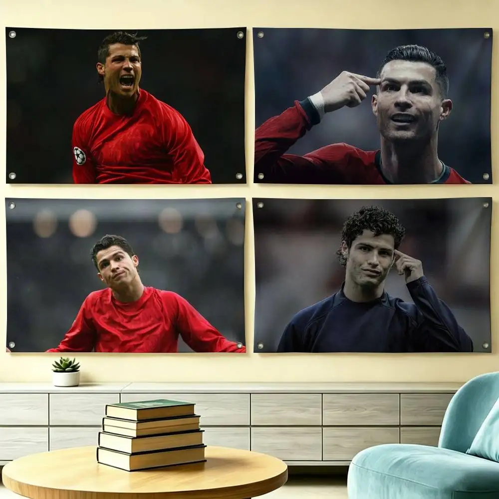 The Beast Cristiano Ronaldo GOAT Flags for Bedrooms Home Decor Items Outdoor Decors Garage Decoration Flaga