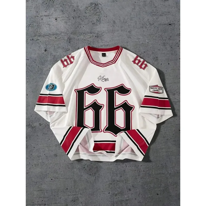 Oversized soccer shirt round neck men's and women's sports 3D printed T-shirt breathable motorcycle training suit image 4