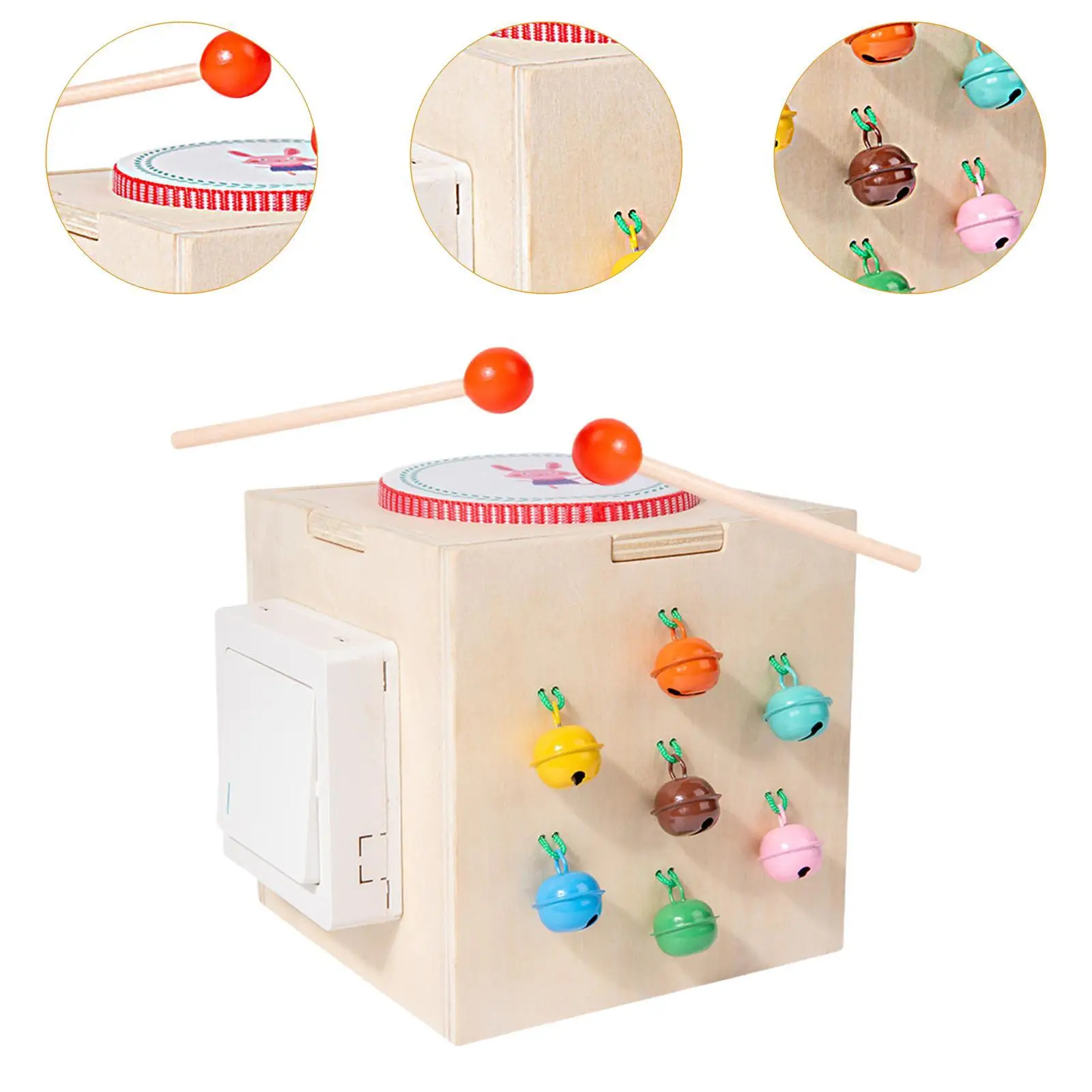 Ensemble de batterie Montessori pour enfants, kits musicaux en bois, instruments musicaux précoces, 1