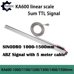SINO KA-600 1100 1200 1300 1400 1500 mm 5 Mikron TTL DRO Linearglaswaage KA600 0,005 mm 1500 mm optischer Encoder für Fräsdrehmaschine