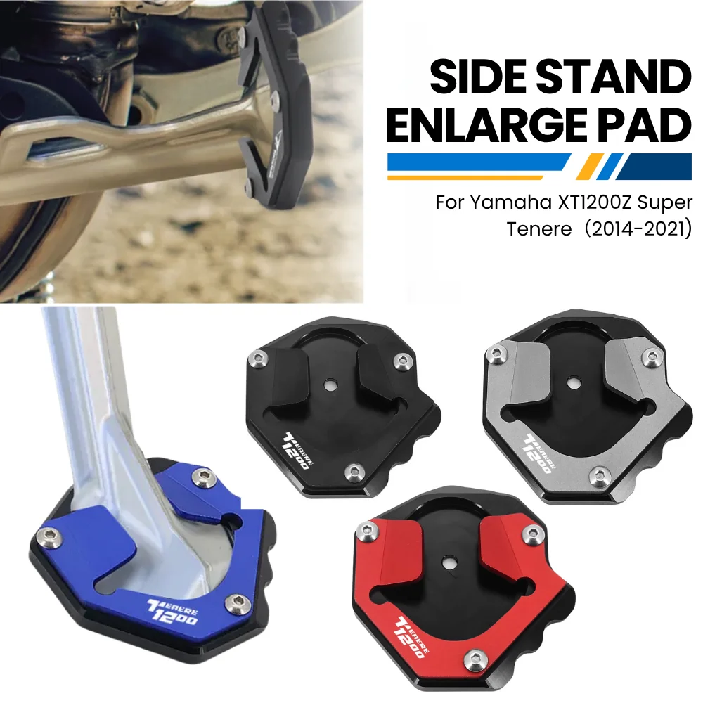 Kickstand Extender Foot Pads For For Yamaha XT1200Z XT 1200 Z Super Tenere 2014-2021 Motorcycle Foot Side Stand Extension Pad