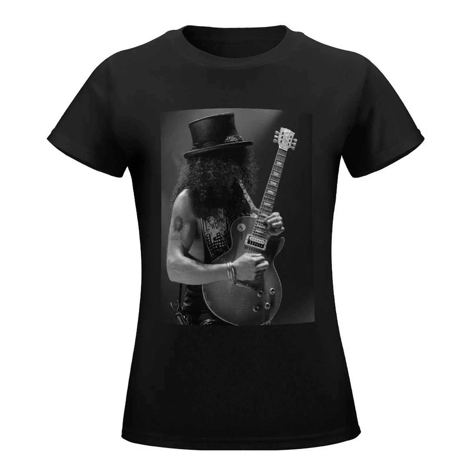 the guitar master T-Shirt cute clothes Female clothing lady clothes graphics cropped t shirts for Women