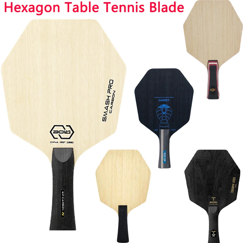 

Hexagon Table Tennis Bat Base Plate Larger Hitting Area Pure Wood Blade Professional Paddle for Trainning Offensive Ping Pong
