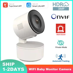 Tuya Smart 3MP IP Camera 1080p WiFi Safety Automatic Tracking Movement Movement Testing Insert Baby Monitor Voice Intercom ONVIF