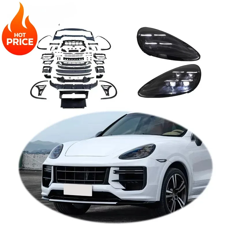 

[1979LL] Car Bodykit 2011-2014 92A 958.1 Front Bumper Upgrade to 2024 2025 Turbo GT Style Body Kit for Cayenne 958