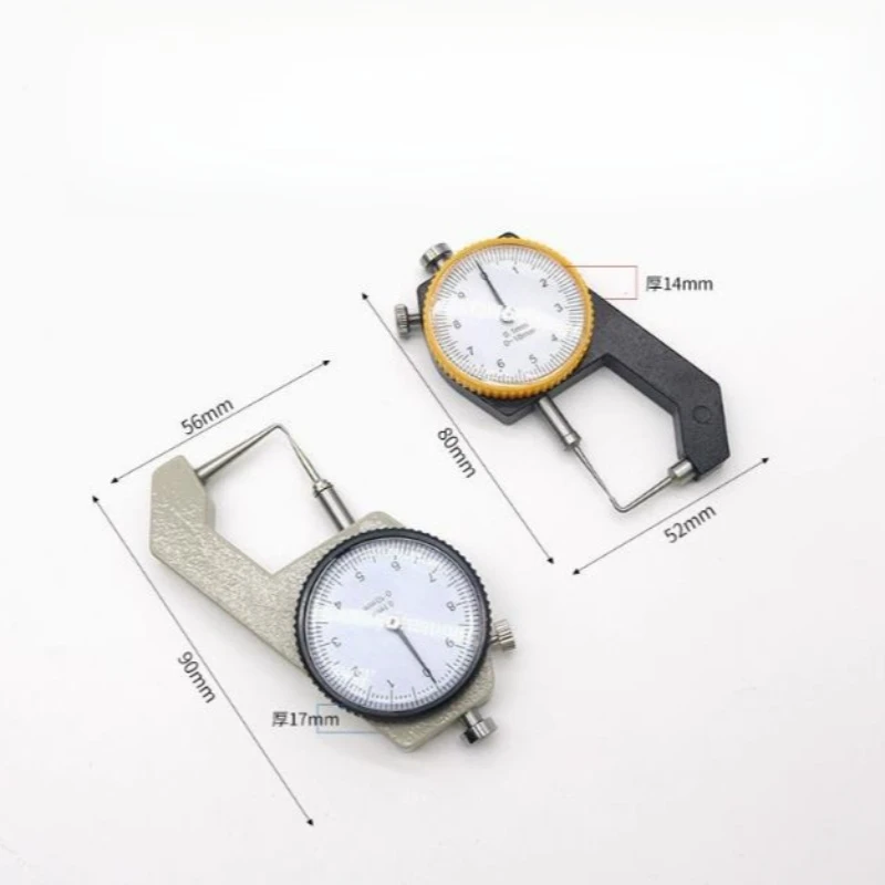 

4Pcs 0-10mm Range Dial Thickness Gauge 0.1mm Accuracy Thickness Tester With Storage Case Dental Technician Caliper