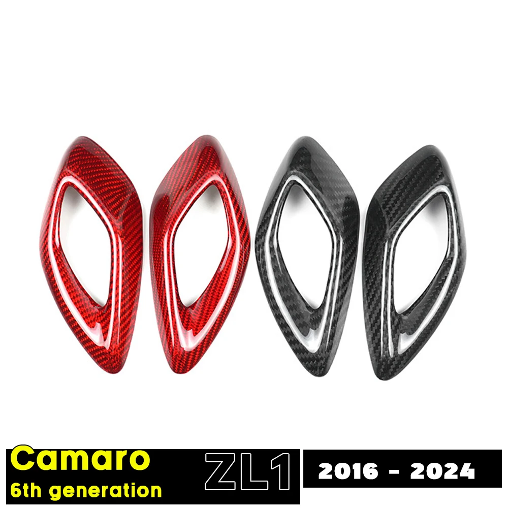 

Stick-on Real Dry Carbon Fiber Interior Door Handle Frame Trim for Chevy Chevrolet Camaro 6TH Generation ZL1 2016 - 2024