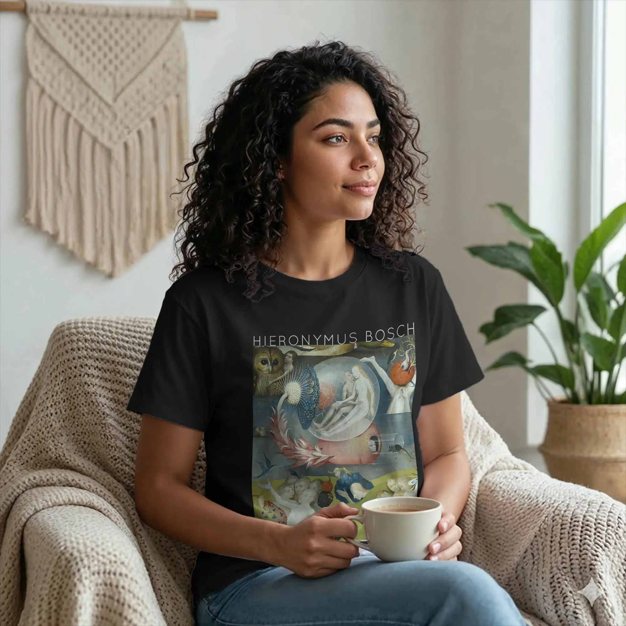 Hieronymus-Bosch The Garden of Earthly Delight T-Shirts für Herren, cooles T-Shirt aus 100 % Baumwolle, kurzärmeliges T-Shirt, bedruckter Merchandise