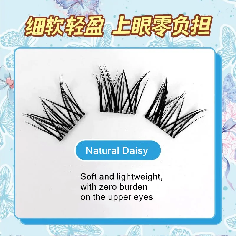 Glue-free Self-adhesive False Eyelashes Fluffy Reusable Volume Natural Thick Lightweight Lash Extension DIY Manga Eye Daily Use