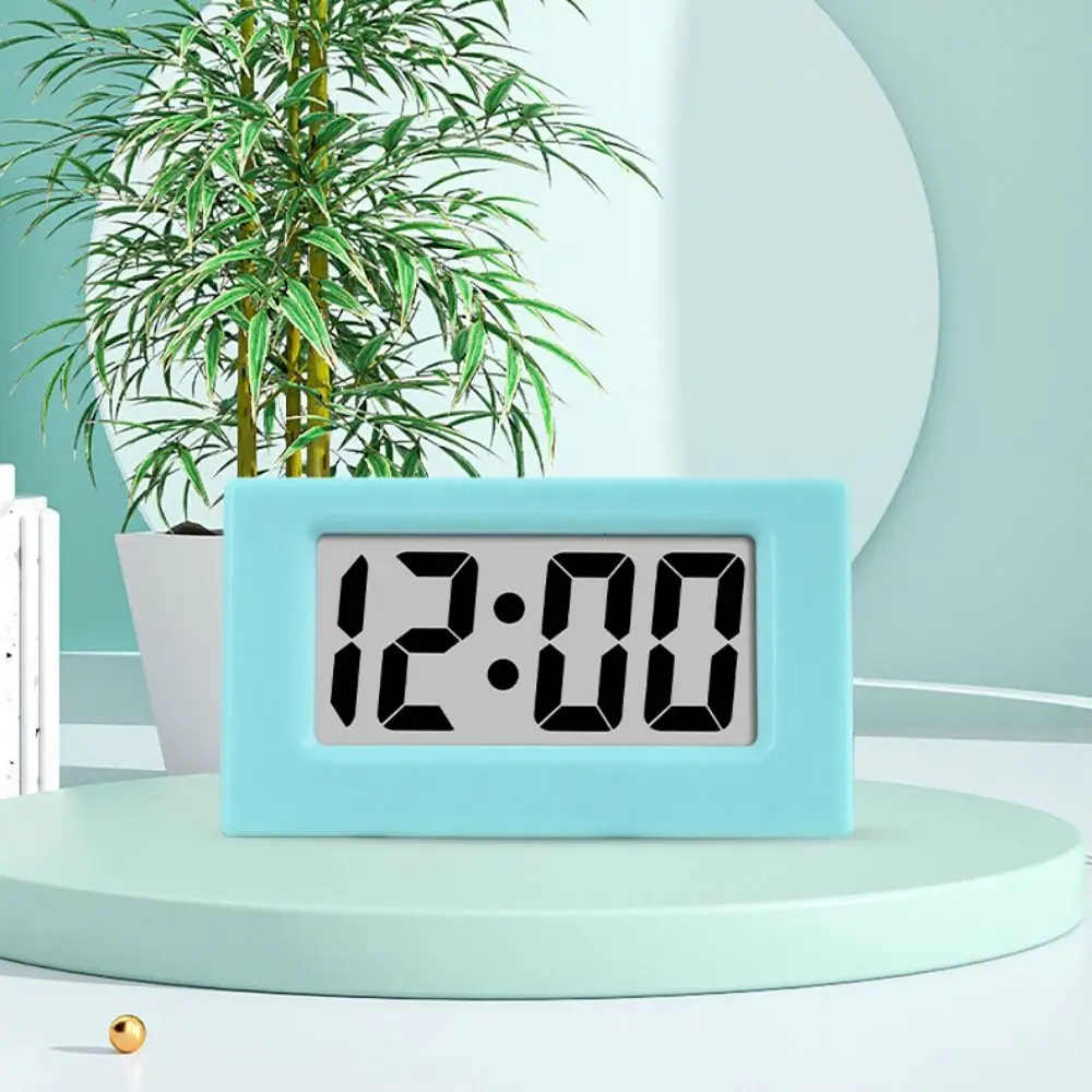 Portable Simple LED Digital Clock Mute Cute Mini Triangle Clock Time Display Desk Electronic Clock Car