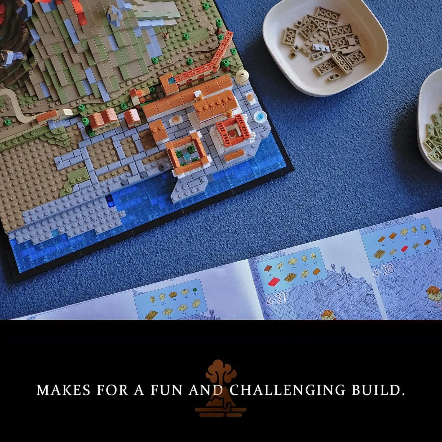 Architektura Starożytna Miasto Pompeje Zestaw do budowania; Wyspa Wesejowska Kolekcjonerski Zestaw Ekspozycyjny 2539 Elementów dla Dorosłych i Nastolatków; Comp