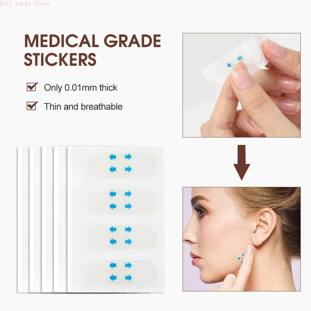 

40/240/400Pcs Removal Stickers Tighten Chin Fade Fine Lines Shape V-Shaped Face Lift Tapes Invisible Face Lift Sticker Wrinkle