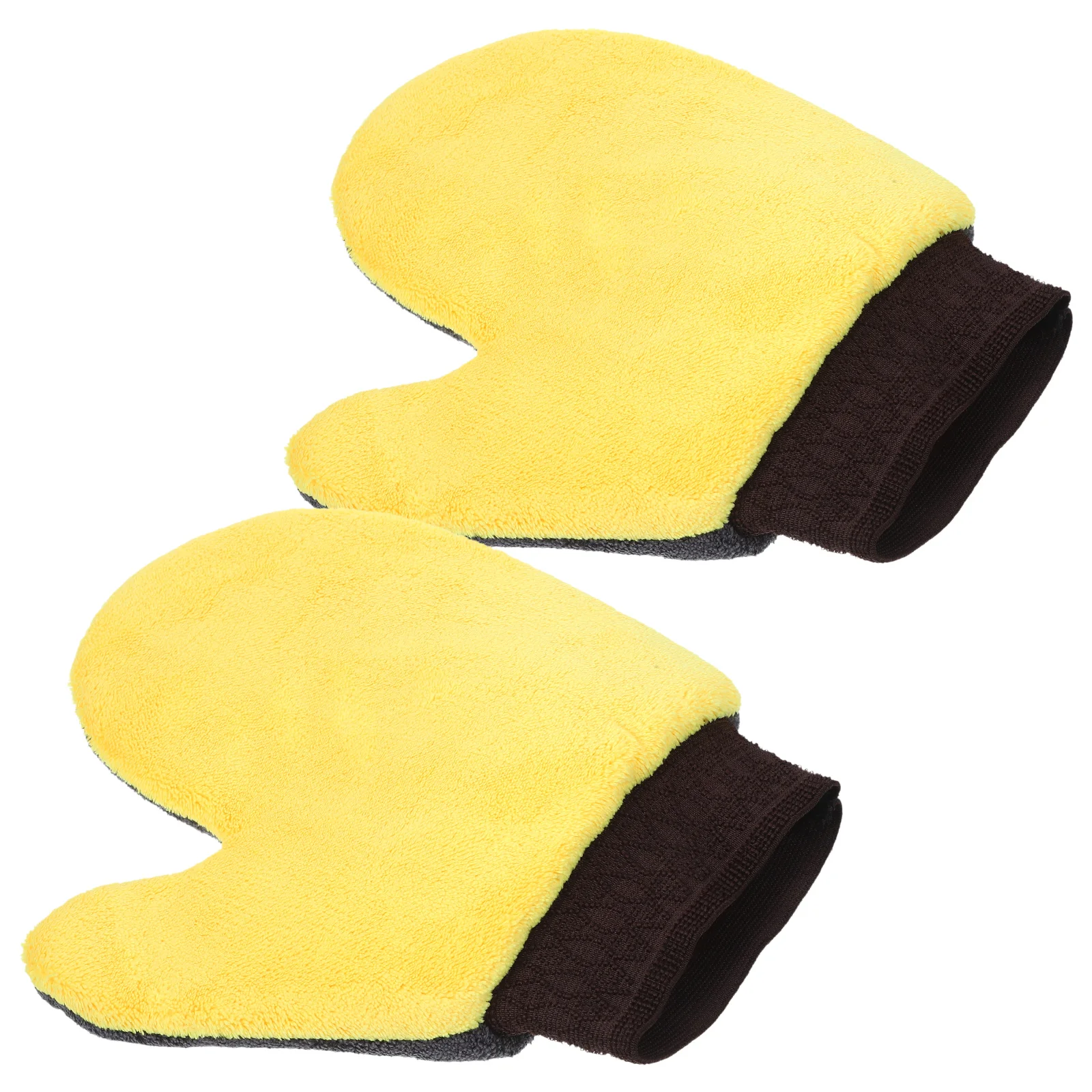 

2pcs Car Wash Mitts Coral Fleece Gloves Auto Detailing Scratch-Free Cleaning Exterior Care Dusting Mitten Soft Durable Hand Mitt