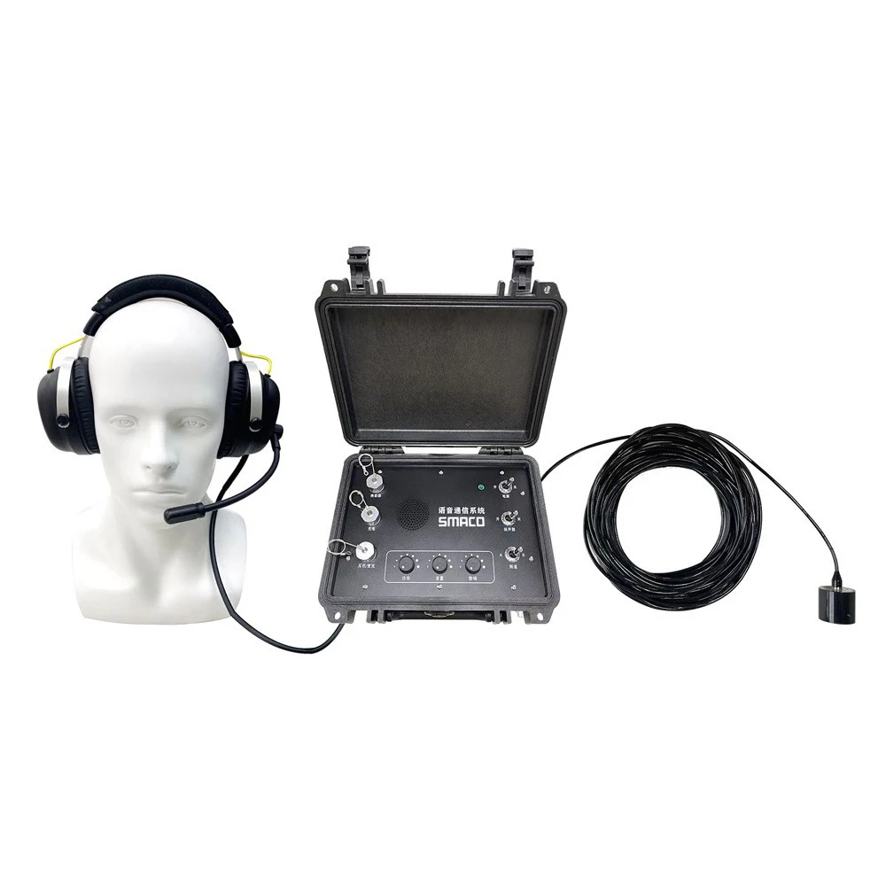 SMACO DPV-P1000 Underwater Communication System Voice Communication Device for Conversations Between Surface and Two Divers.