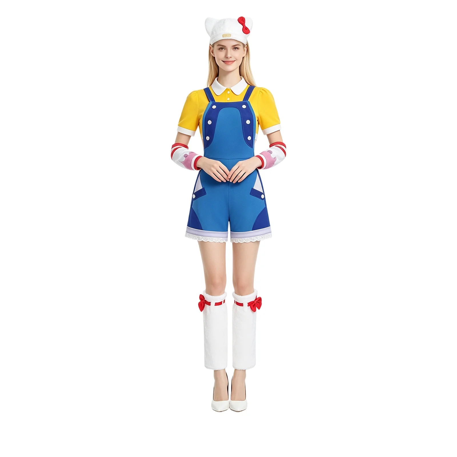 

Juno Cosplay Costume Women Fantasy Hat Dress Jumpsuit Clothing Game OW Disguise Clothes Set Outfit Halloween Carnival Party Suit