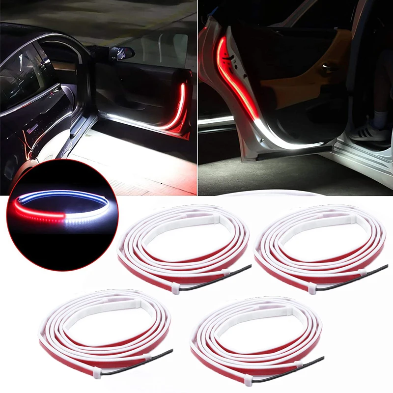 Car Door Decoration Welcome Light Strips LED Warning Light 12V 120cm LED Opening Warning LED Ambient Lamp Strip