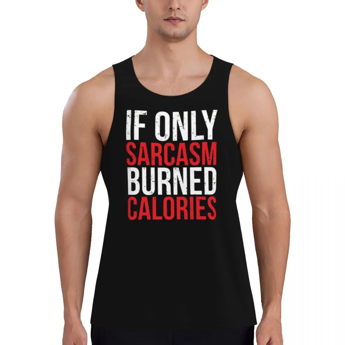 

Sarcasm_Burned_CaloriesSimple retro sleeveless vest top quite wide street clothing men muscle men's coat casual collocation