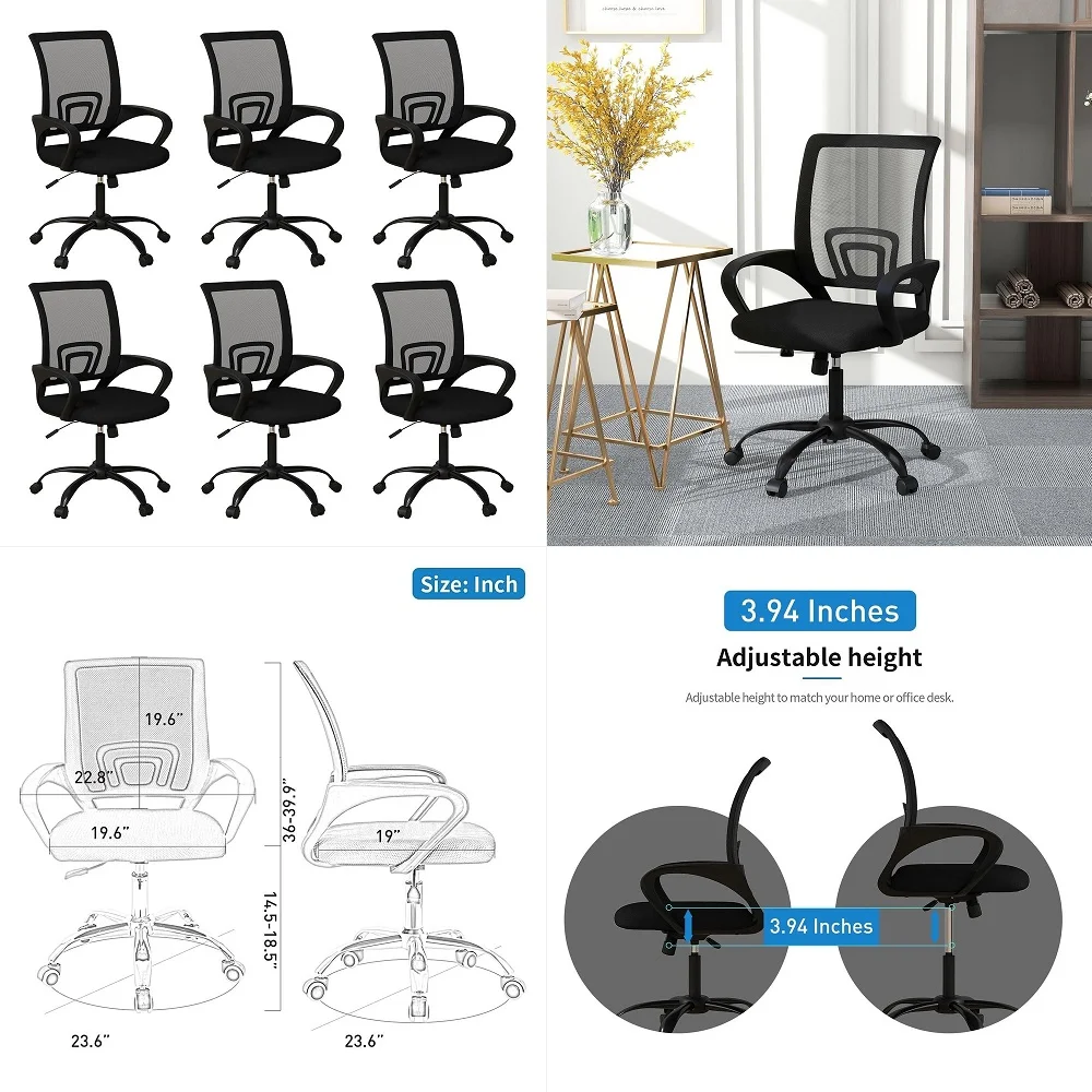 

Big amp Tall 500 lbs Waiting Room Chairs with Padded Armrests and Sled Base, Leather Stationary No Wheels Office Guest Chair fo