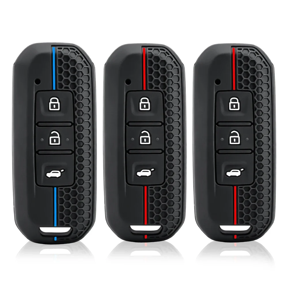 3 Buttons Silicone Key Case For Chevrolet Blazer Optra Turbo Hector Enjoy Captiva Original Smart Remote Control Car Key Shell
