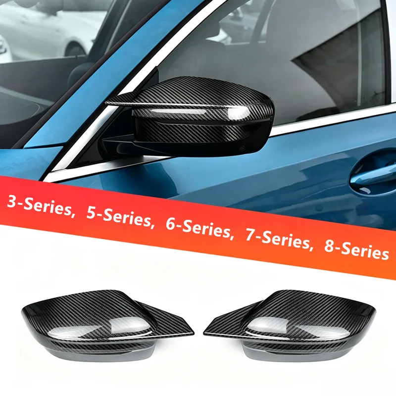 Real Carbon Fiber Rear View Mirror Cover Case for BMW 35678Series G20 G30 G32 G11 G12 G38 G28 G22 G15 G16 Mirror Shell Stickers