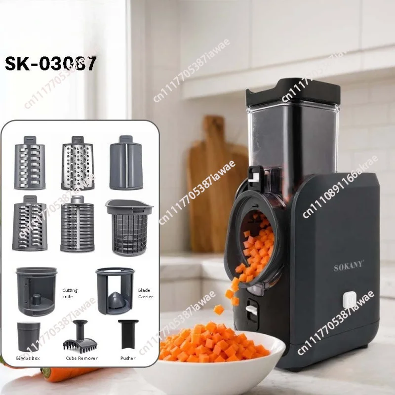 6 in 1 vegetable cutter, easy to clean, slicing, dicing, planing machine, roller type vegetable salad machine