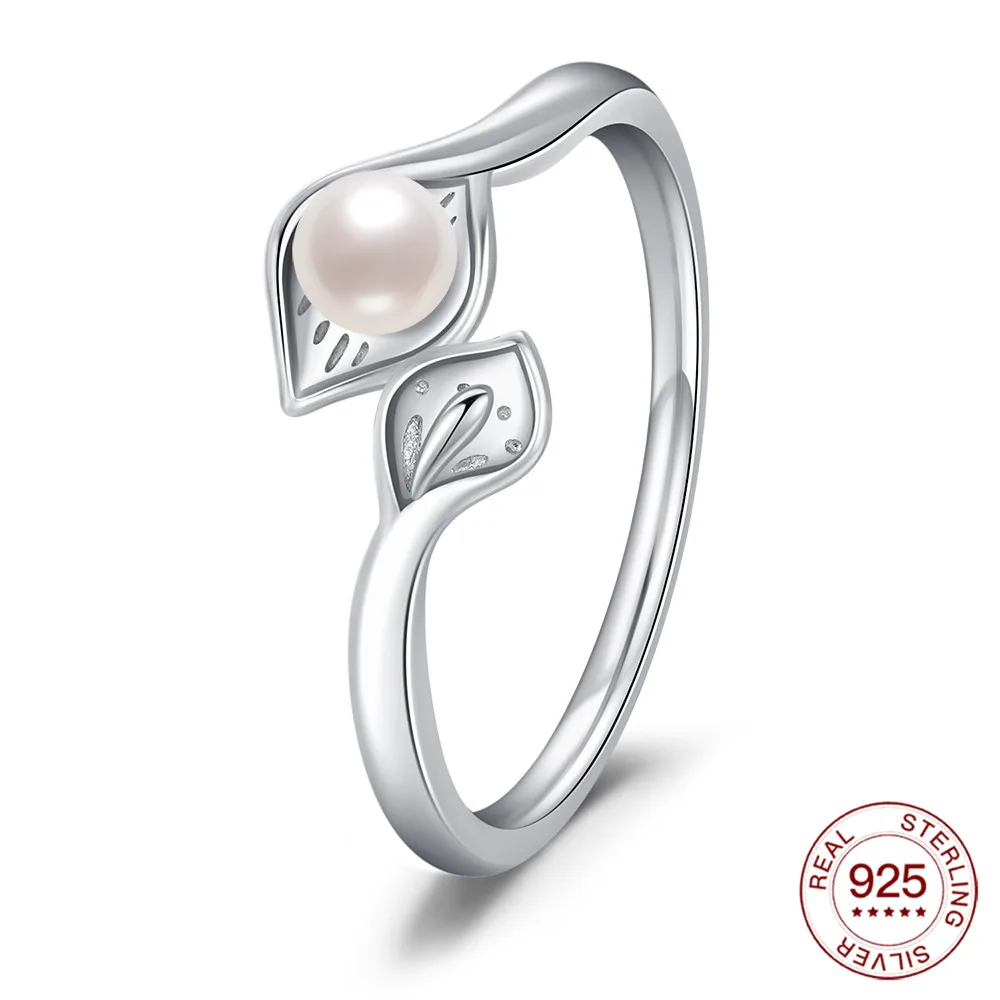 Women's 925 Sterling Silver Pearl Ring