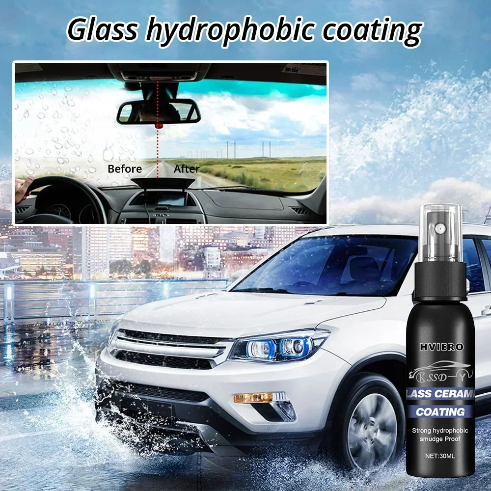 30ml Auto Windshield Water Repellent Car Coating Window Waterproof Rainproof Nano Hydrophobic Antifogging Agent Maintenance