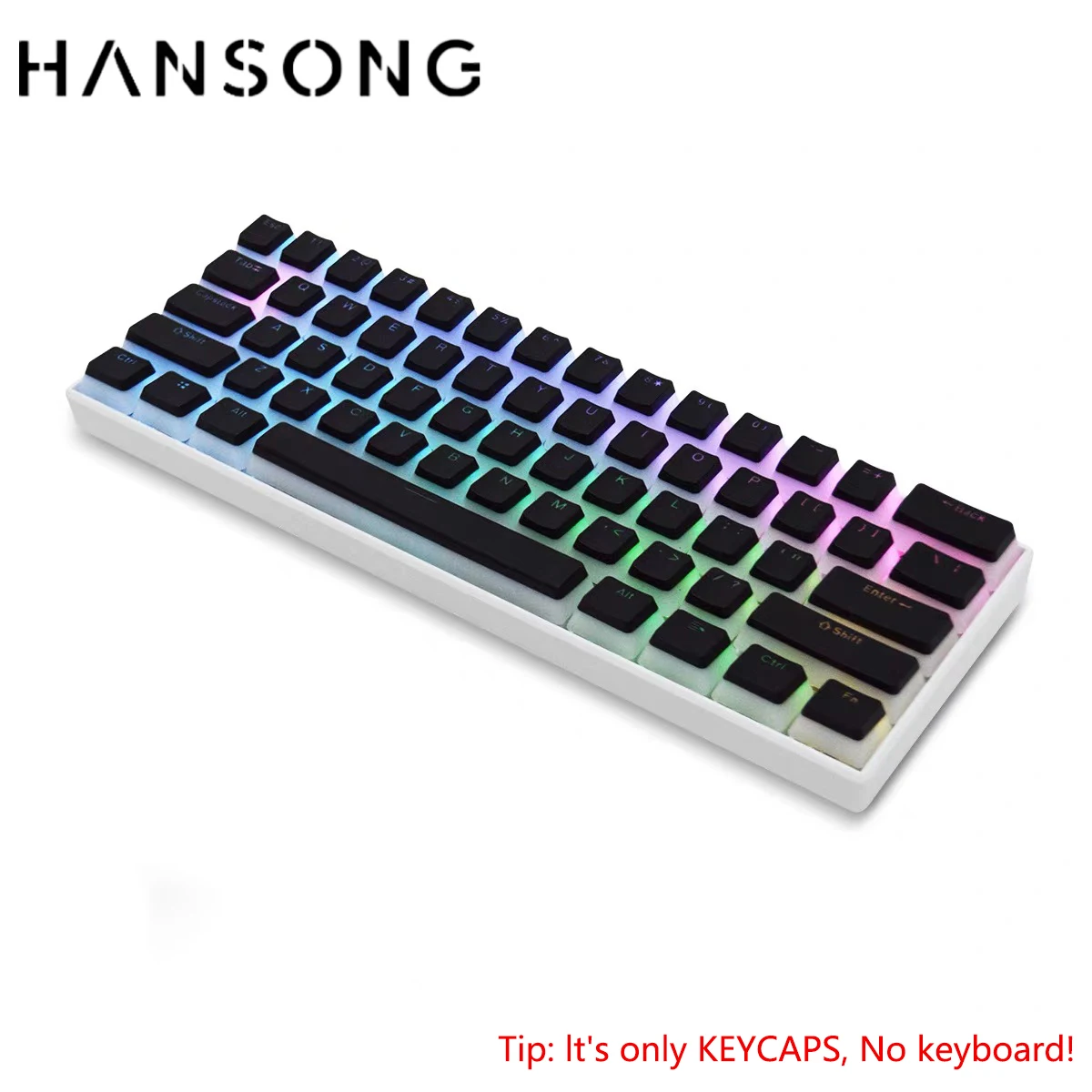 129Keys Pudding Keycaps PBT Double Shot Keycaps for 60 80 100% Layout OEM Profile for RGB Mechanical Gaming Translucent Keyboard