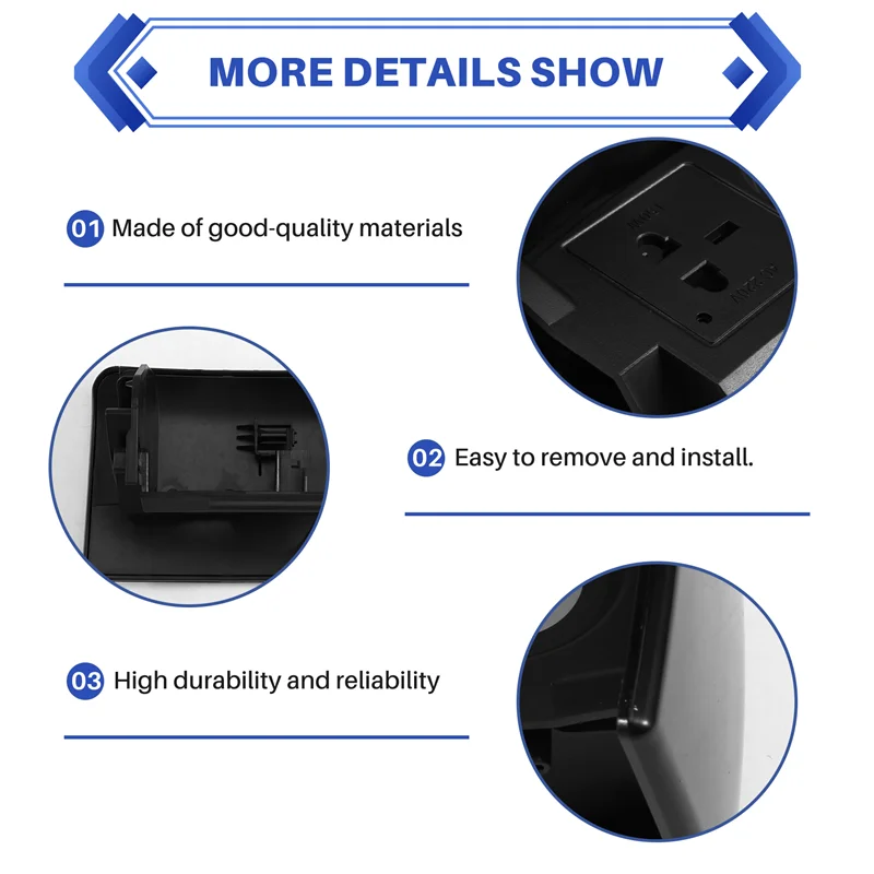 صندوق تخزين خلفي لسيارة Ford Edge 2015-2018 صندوق القفازات الخلفية منفضة سجائر خلفية مسند الذراع الغطاء الخلفي