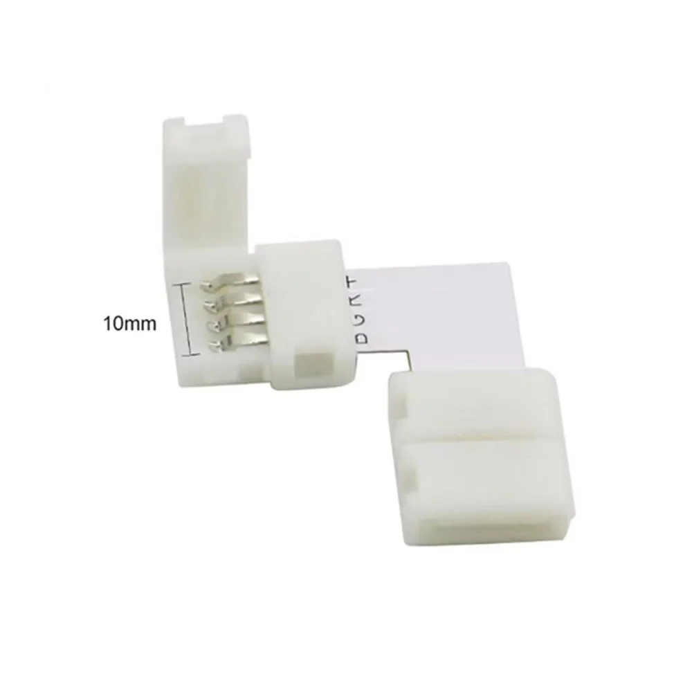 SMD 5050 RGB LED Strip 10mm 4PIN L-Shaped Connector 5PCS/10PCS/20PCS Buckle Port Light Accessories for Electronic Components