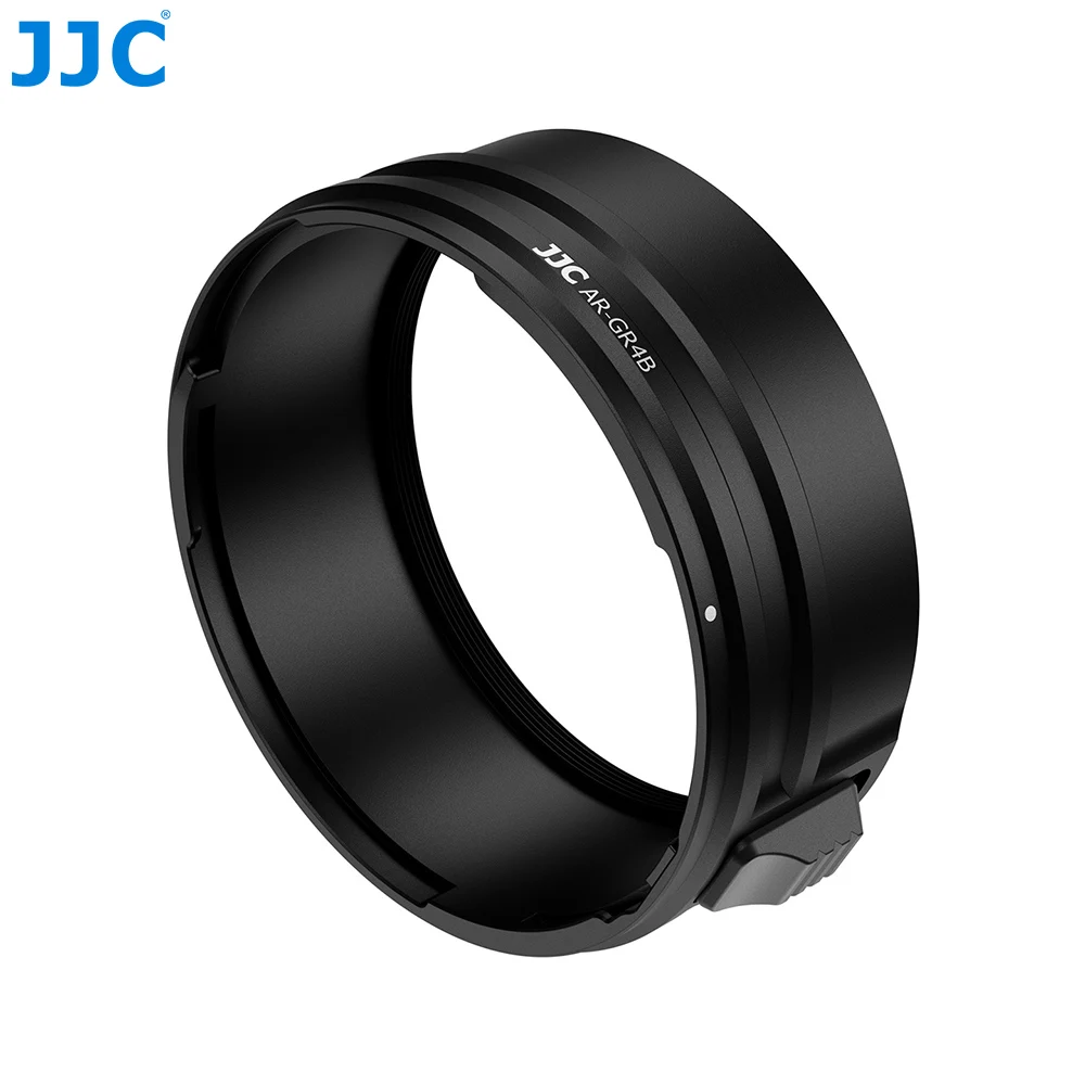 JJC 49mm Verbesserter Objektivadapter mit Verriegelungsknopf für Ricoh GR4 GR IV HDF Monochrome ersetzt Ricoh GA-3 Objektivadapterring – Detail 2